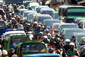 Macet di perjalanan mudik